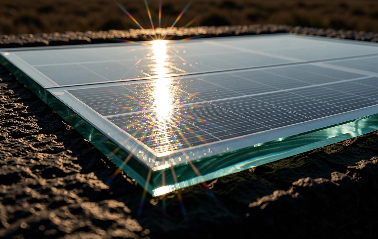 Verre photovoltaïque poli